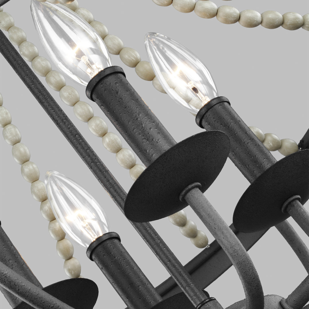 Visual Comfort Studio Nori F3187/4DWZ/DWG Chandelier Light - Dark Weathered Zinc / Driftwood Grey