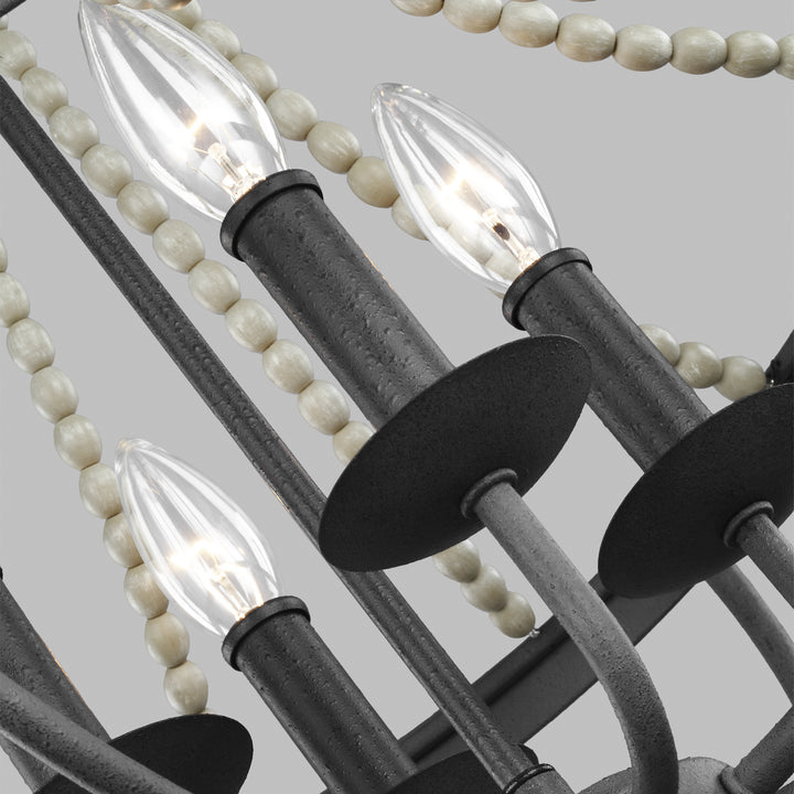 Visual Comfort Studio Nori F3187/4DWZ/DWG Chandelier Light - Dark Weathered Zinc / Driftwood Grey