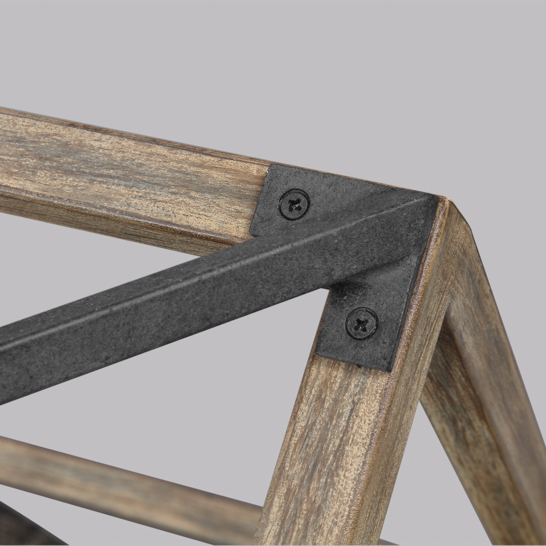 Visual Comfort Studio Gannet F3192/6WOW/AF Pendant Light - Weathered Oak Wood / Antique Forged Iron