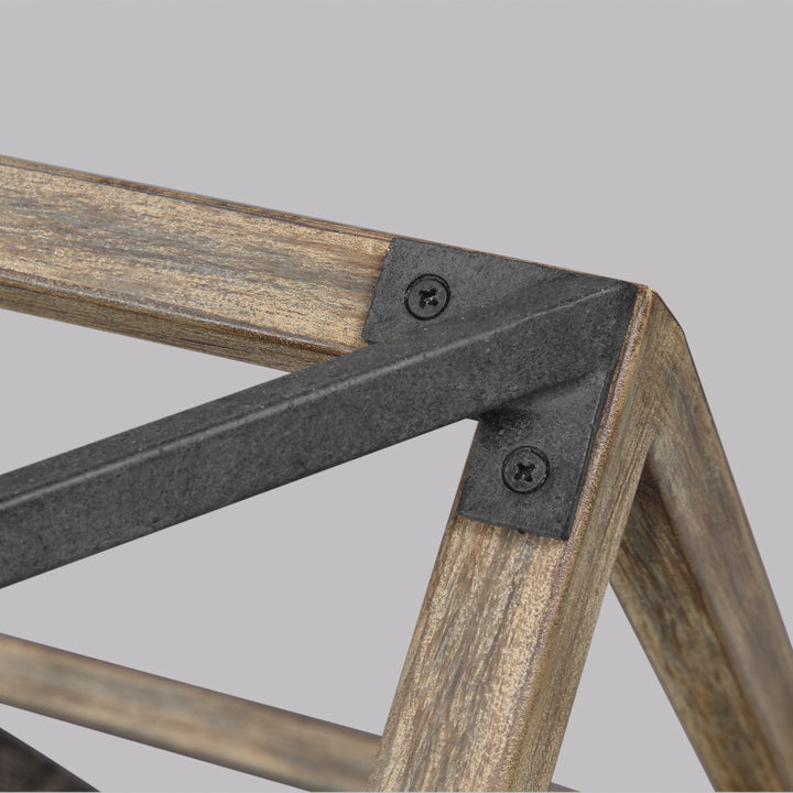 Visual Comfort Studio Gannet F3192/6WOW/AF Pendant Light - Weathered Oak Wood / Antique Forged Iron