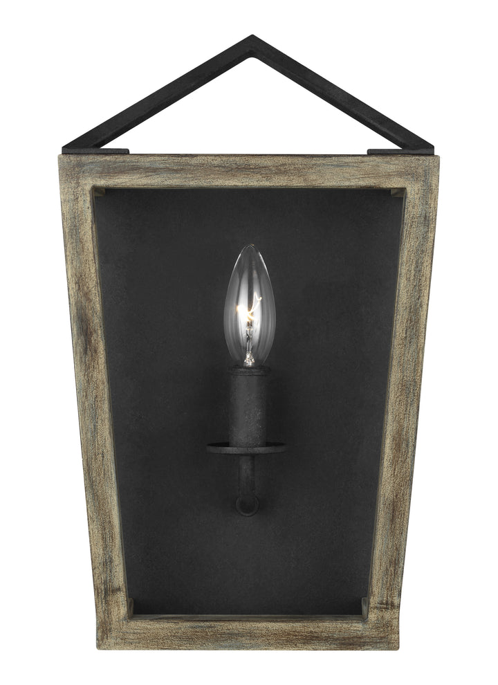 Visual Comfort Studio Gannet WB1877WOW/AF Wall Light - Weathered Oak Wood / Antique Forged Iron