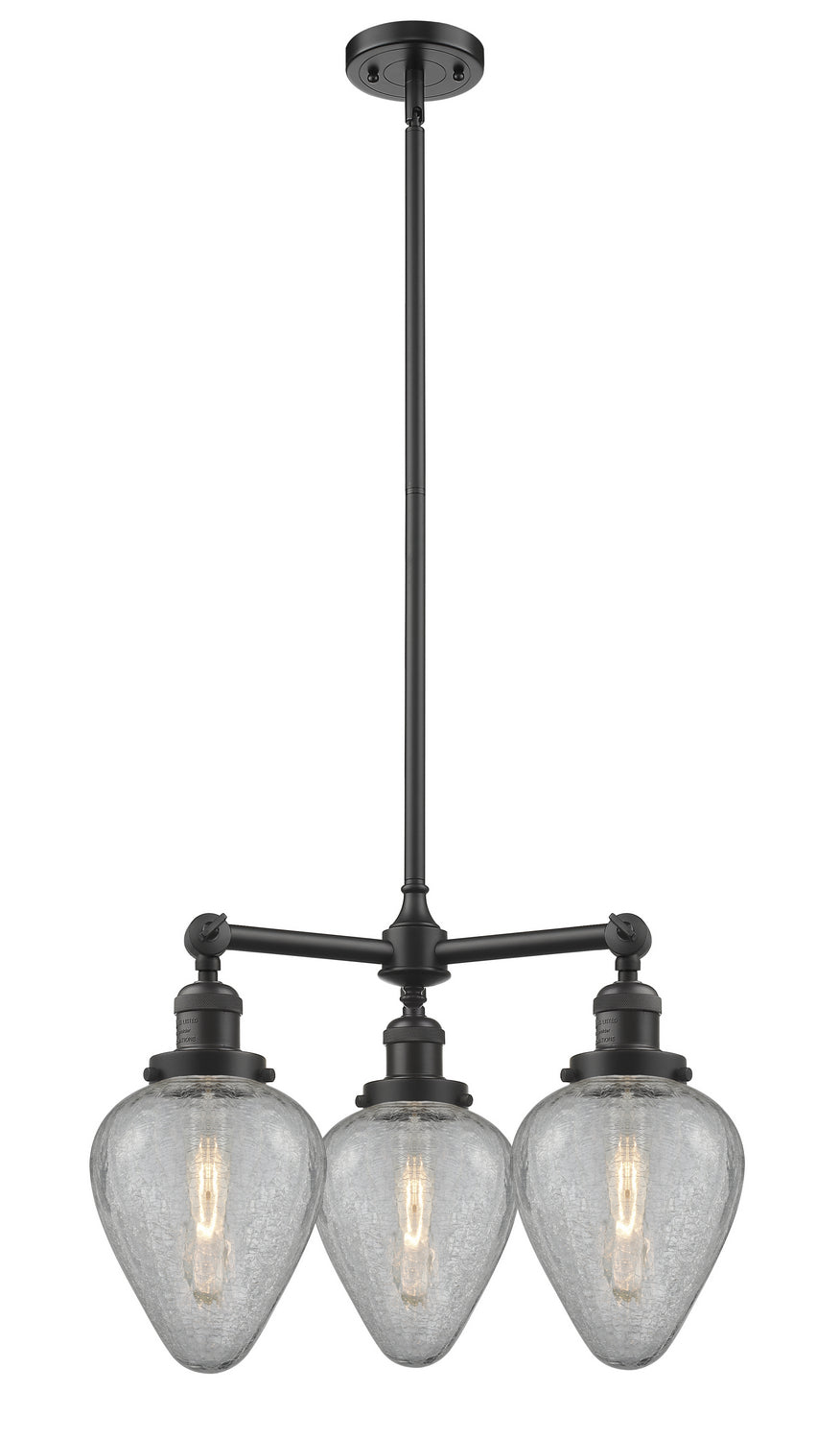 Innovations Franklin Restoration 207-OB-G165 Chandelier Light - Oil Rubbed Bronze