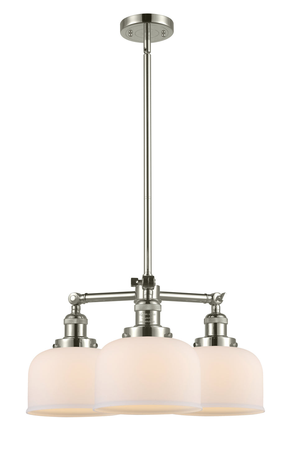 Innovations Franklin Restoration 207-PN-G71 Chandelier Light - Polished Nickel