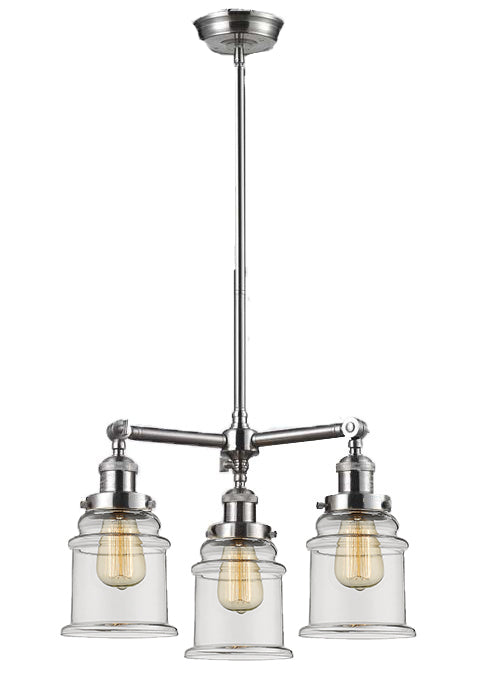 Innovations Franklin Restoration 207-SN-G182 Chandelier Light - Brushed Satin Nickel