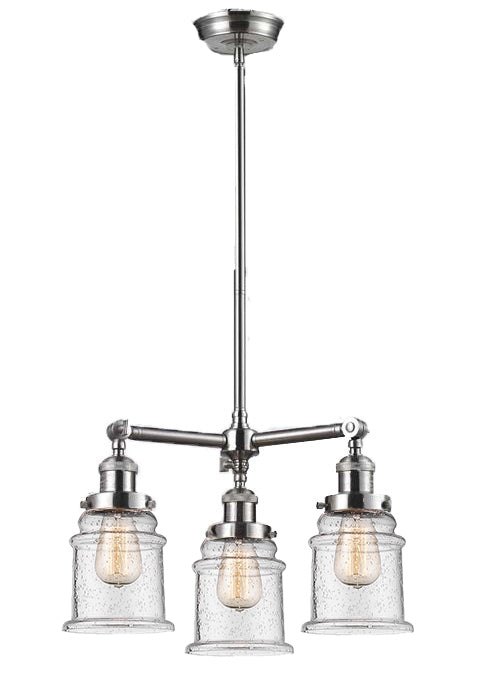 Innovations Franklin Restoration 207-SN-G184 Chandelier Light - Brushed Satin Nickel
