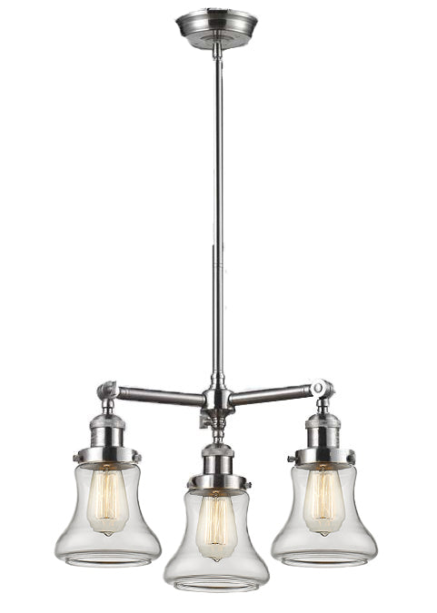 Innovations Franklin Restoration 207-SN-G192 Chandelier Light - Brushed Satin Nickel