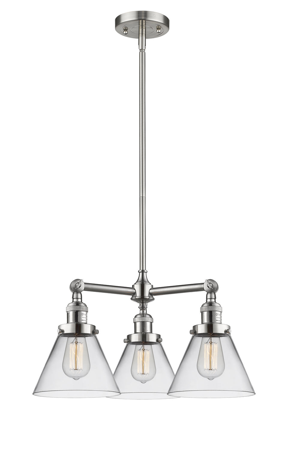 Innovations Franklin Restoration 207-SN-G42 Chandelier Light - Brushed Satin Nickel