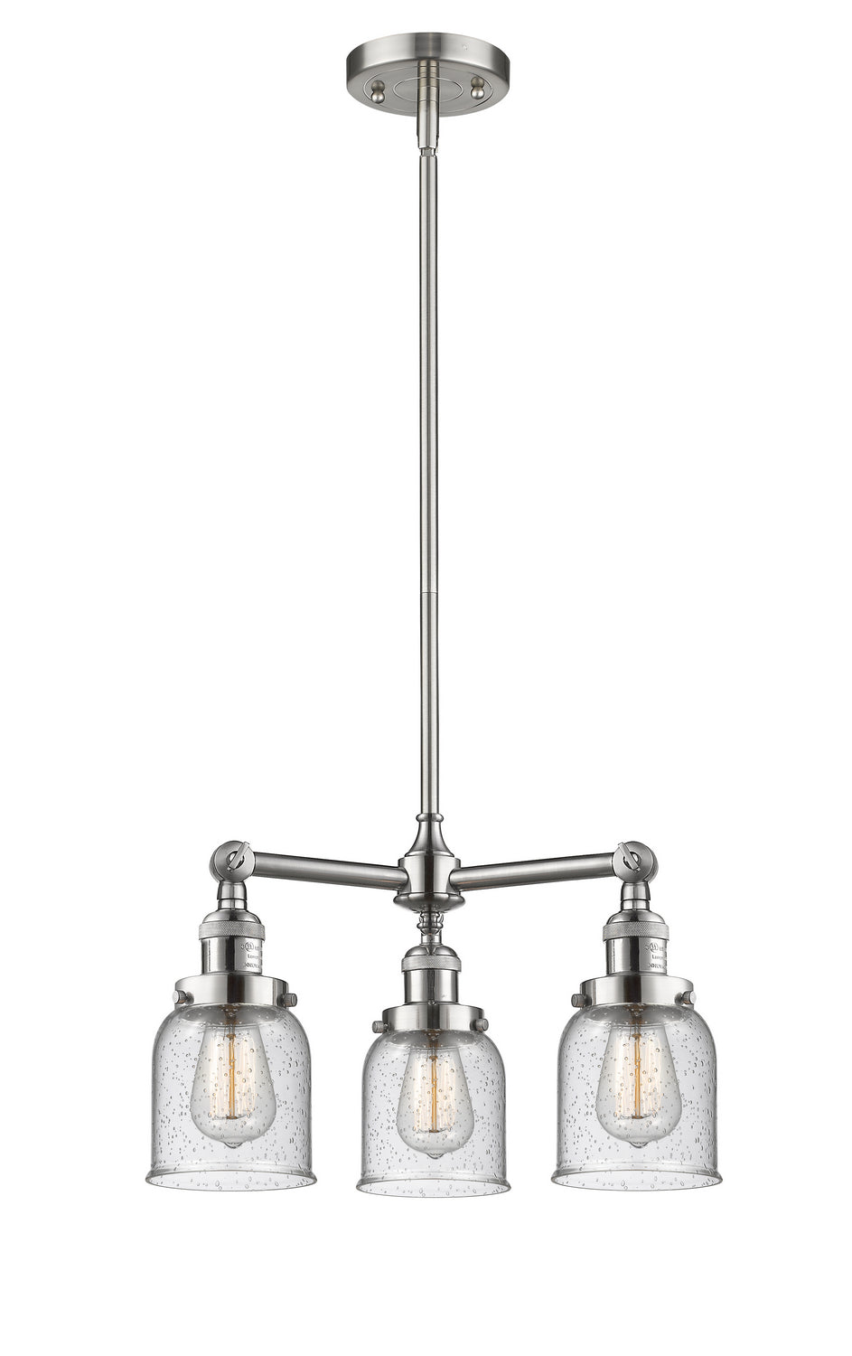 Innovations Franklin Restoration 207-SN-G54 Chandelier Light - Brushed Satin Nickel