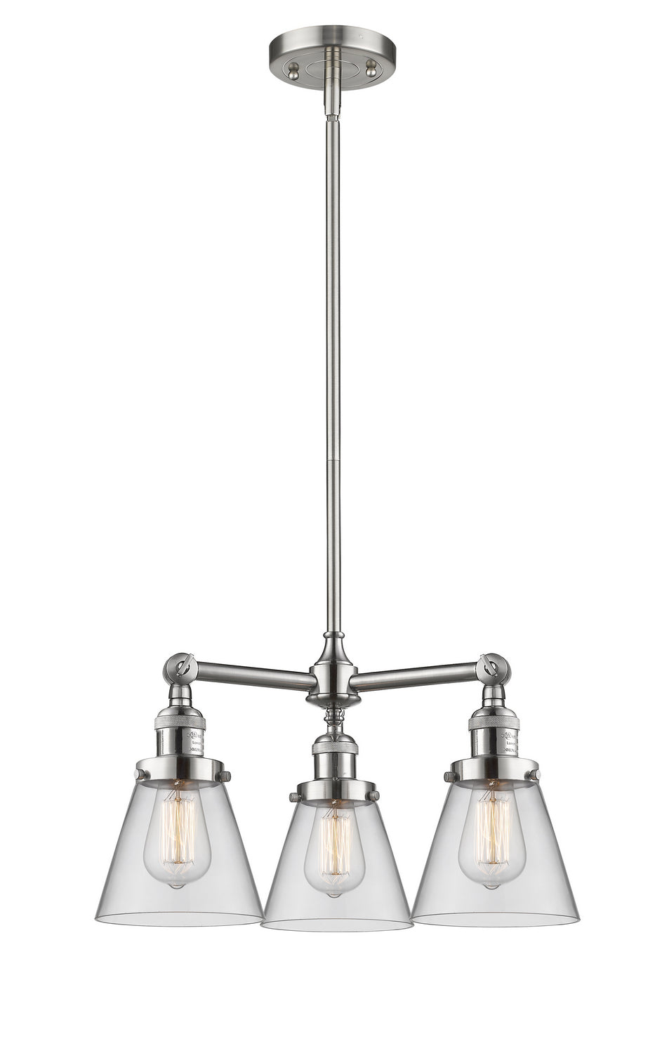 Innovations Franklin Restoration 207-SN-G62 Chandelier Light - Brushed Satin Nickel