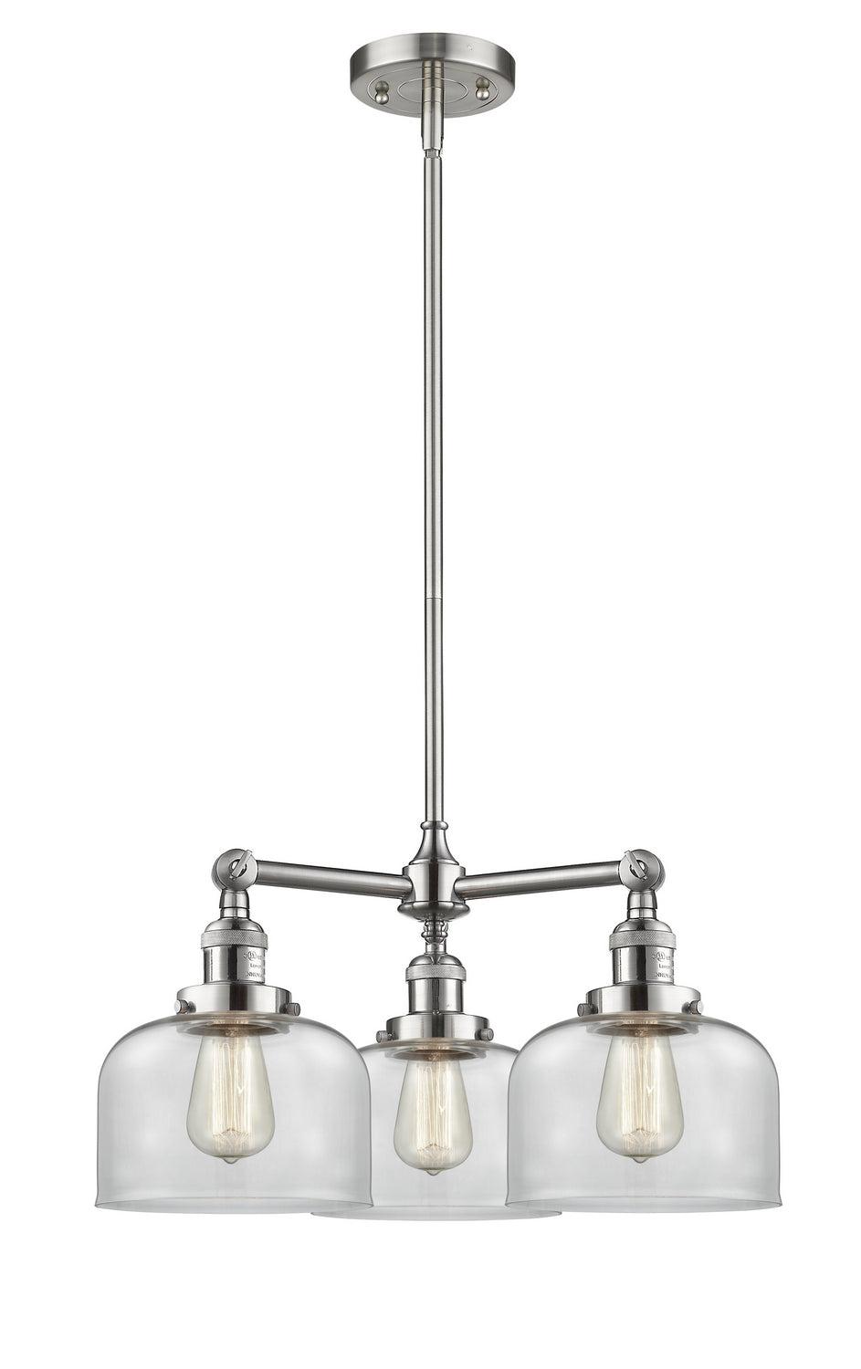 Innovations Franklin Restoration 207-SN-G72 Chandelier Light - Brushed Satin Nickel