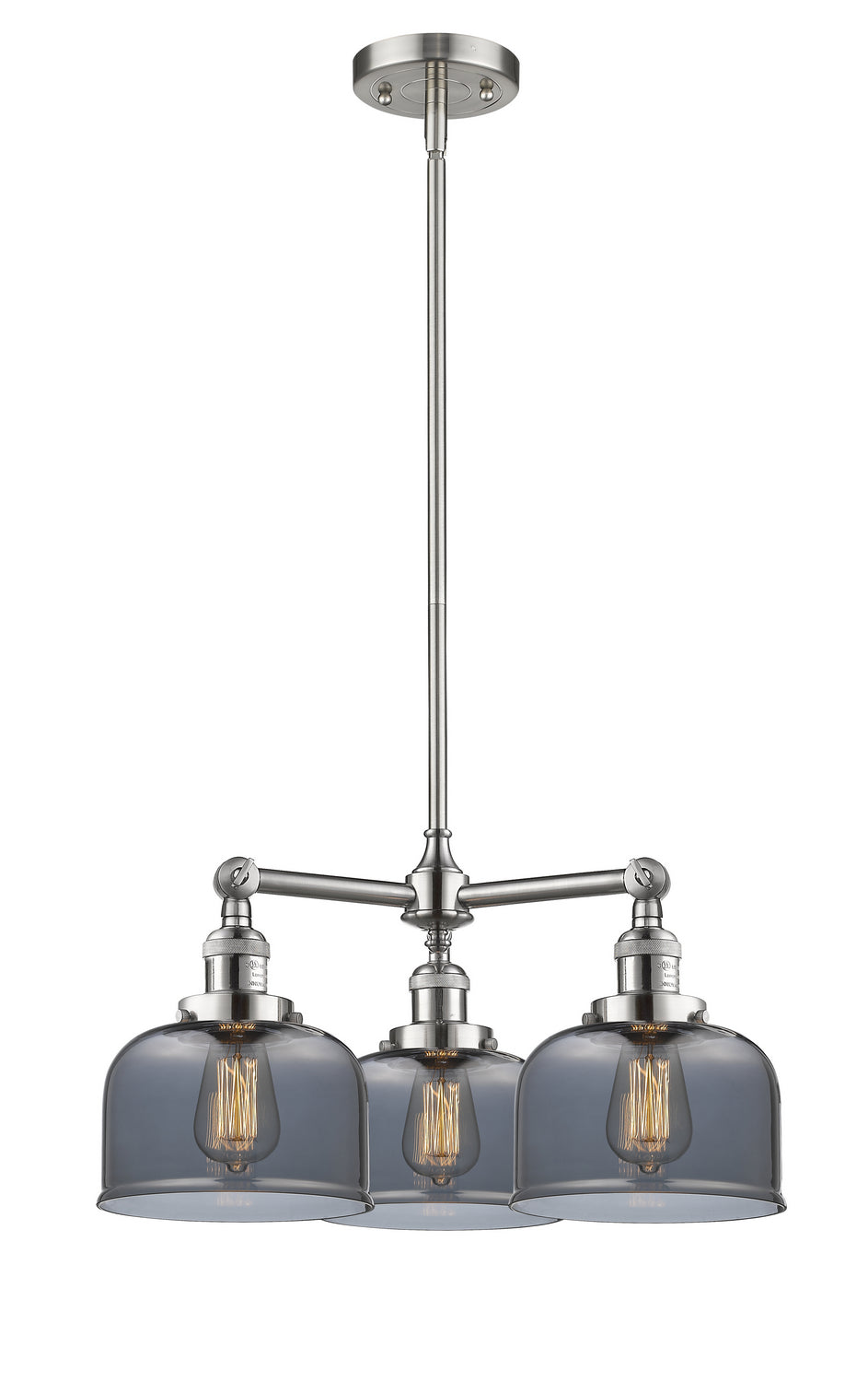 Innovations Franklin Restoration 207-SN-G73 Chandelier Light - Brushed Satin Nickel