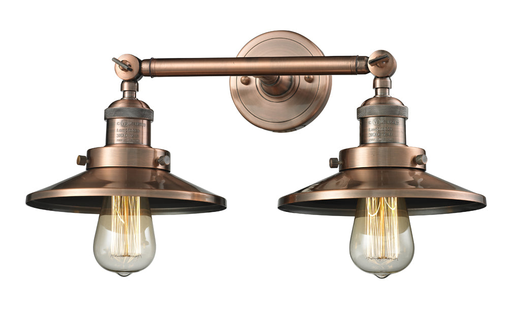 Innovations Franklin Restoration 208-AC-M3 Bath Vanity Light 18 in. wide - Antique Copper