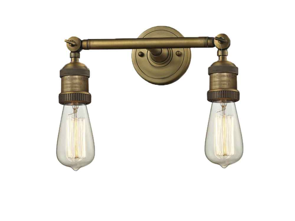 Innovations Franklin Restoration 208-BB Bath Vanity Light 11 in. wide - Brushed Brass