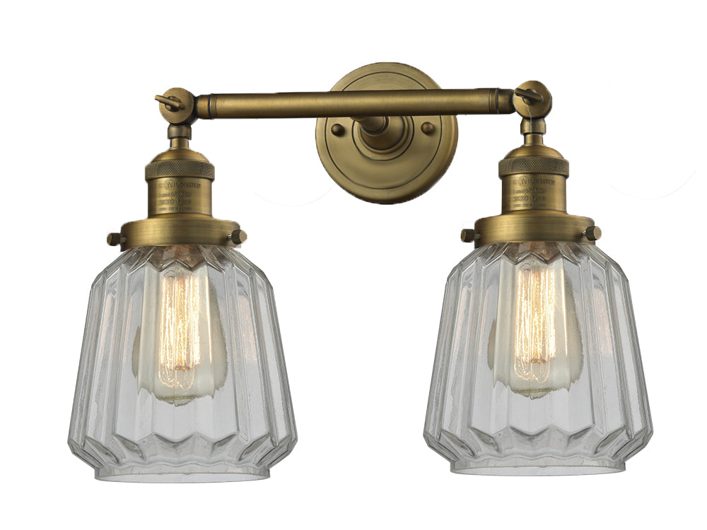 Innovations Franklin Restoration 208-BB-G142 Bath Vanity Light 16 in. wide - Brushed Brass