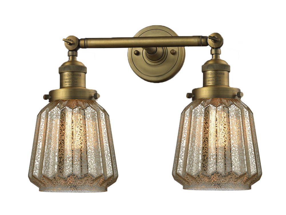 Innovations Franklin Restoration 208-BB-G146 Bath Vanity Light 16 in. wide - Brushed Brass