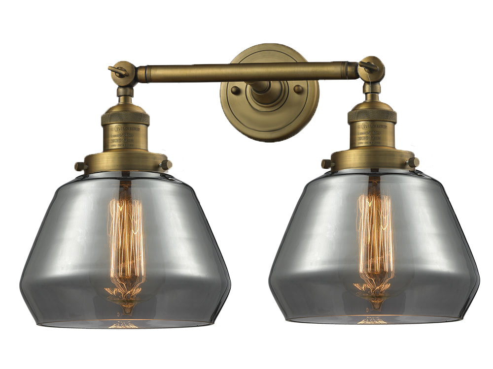 Innovations Franklin Restoration 208-BB-G173 Bath Vanity Light 17 in. wide - Brushed Brass
