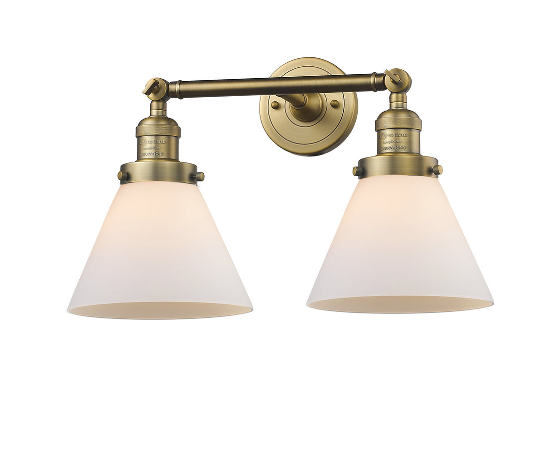 Innovations Franklin Restoration 208-BB-G41 Bath Vanity Light 18 in. wide - Brushed Brass