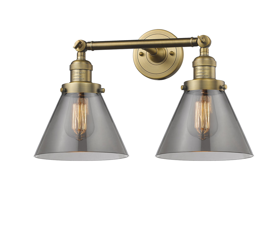 Innovations Franklin Restoration 208-BB-G43 Bath Vanity Light 18 in. wide - Brushed Brass