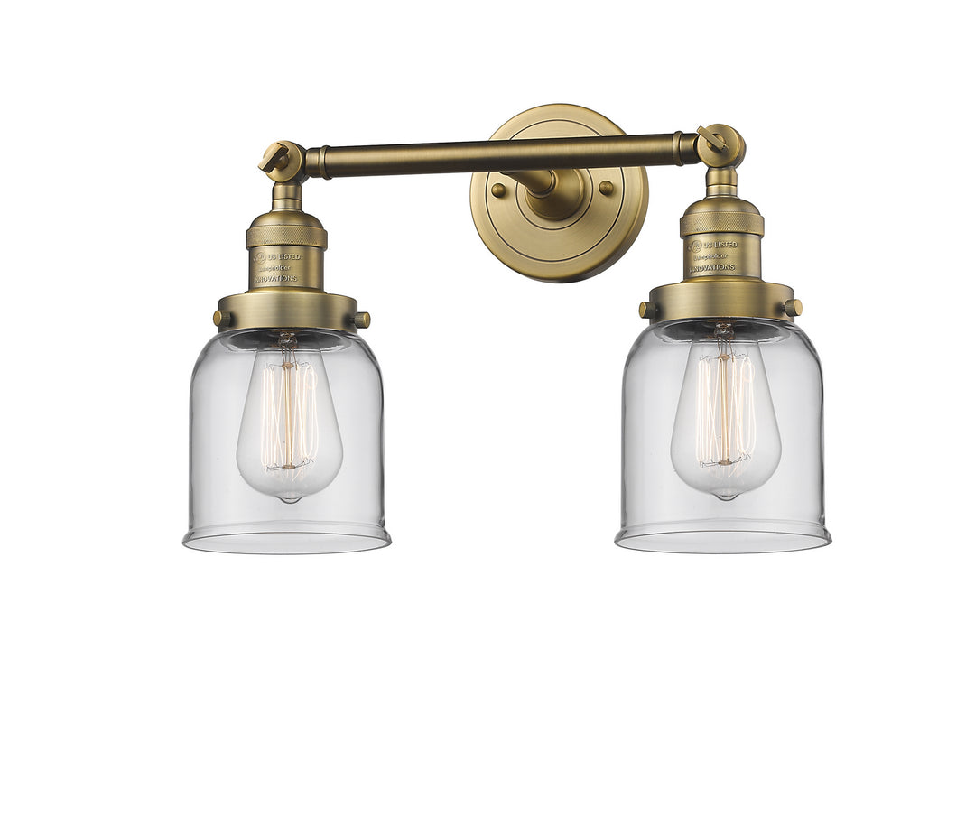 Innovations Franklin Restoration 208-BB-G52 Bath Vanity Light 16 in. wide - Brushed Brass