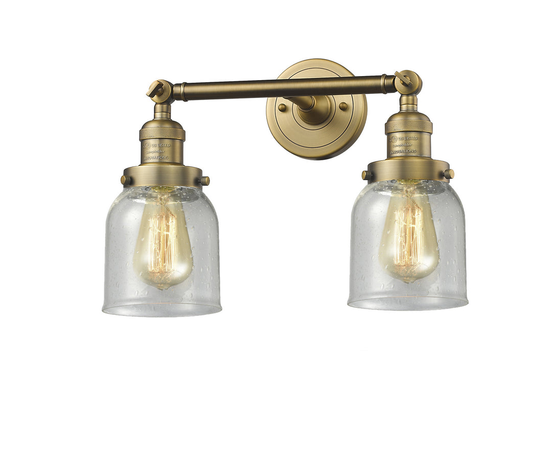 Innovations Franklin Restoration 208-BB-G54 Bath Vanity Light 16 in. wide - Brushed Brass