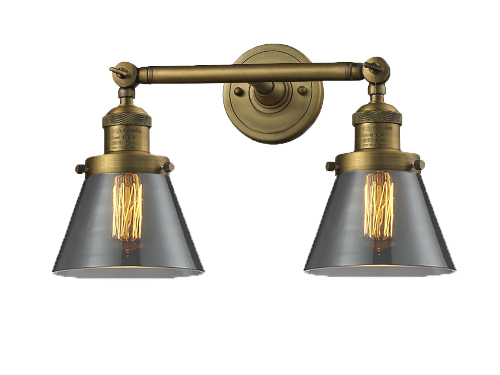 Innovations Franklin Restoration 208-BB-G63 Bath Vanity Light 16 in. wide - Brushed Brass