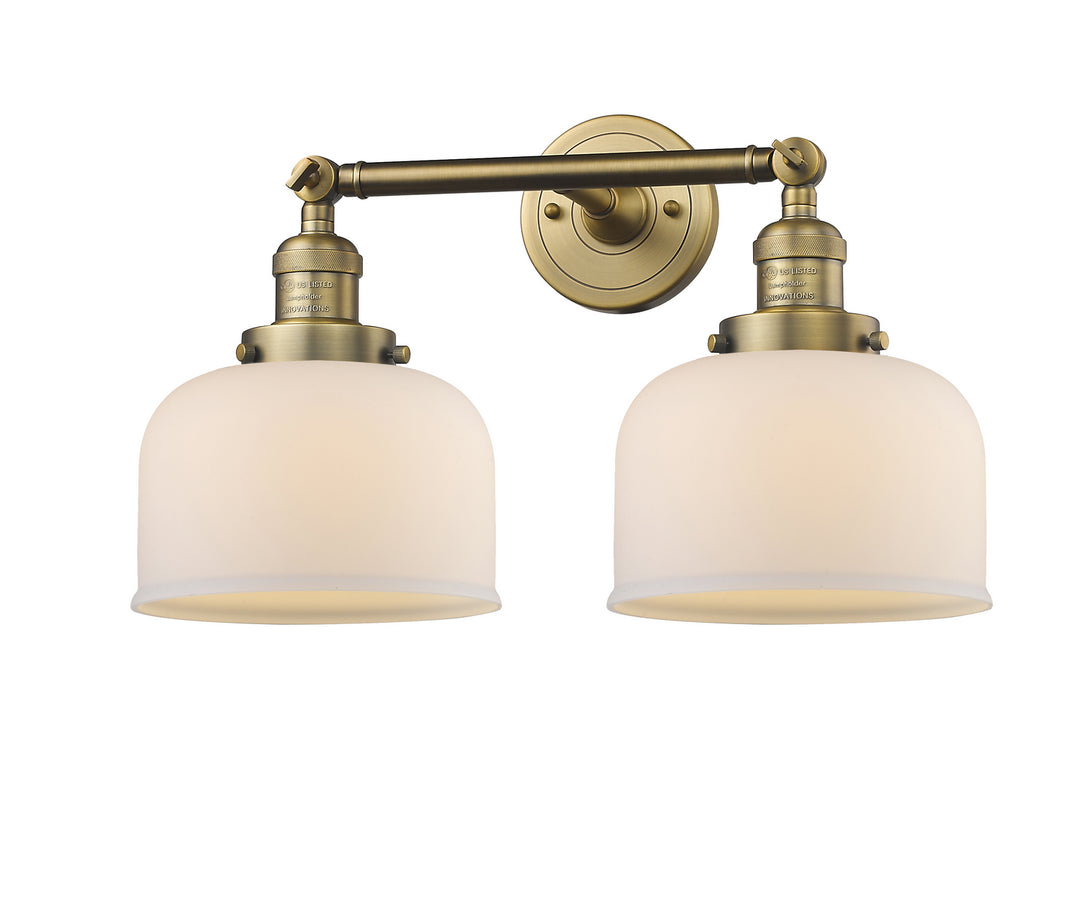Innovations Franklin Restoration 208-BB-G71 Bath Vanity Light 19 in. wide - Brushed Brass