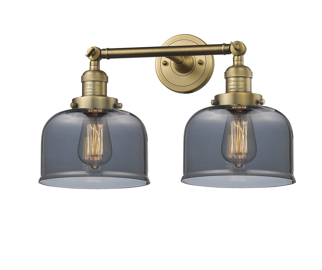 Innovations Franklin Restoration 208-BB-G73 Bath Vanity Light 19 in. wide - Brushed Brass
