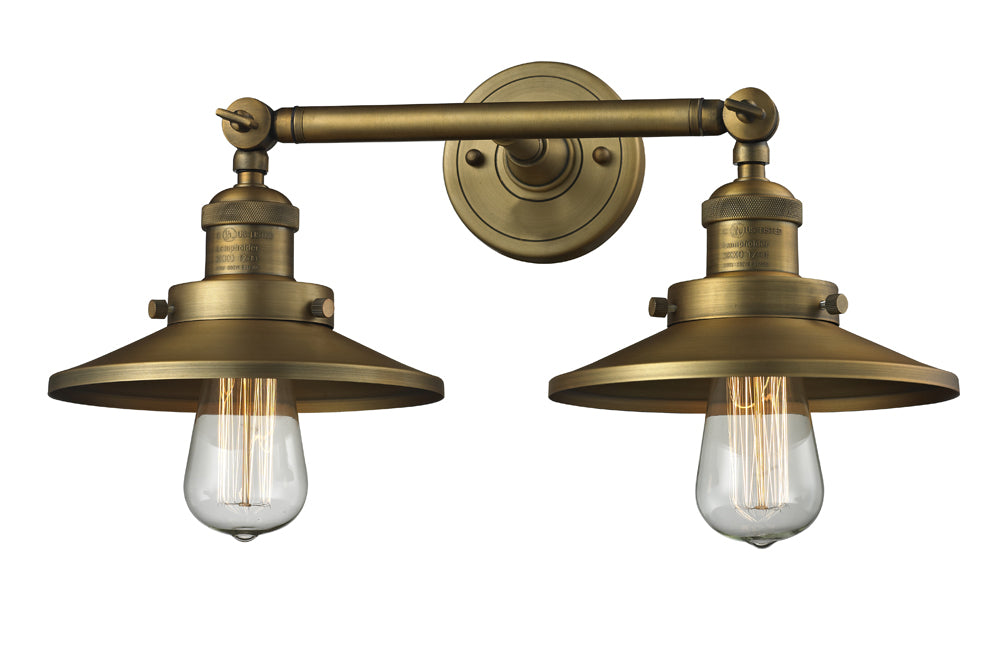 Innovations Franklin Restoration 208-BB-M4 Bath Vanity Light 18 in. wide - Brushed Brass