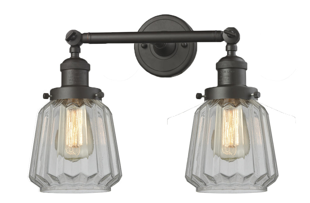 Innovations Franklin Restoration 208-OB-G142 Bath Vanity Light 16 in. wide - Oil Rubbed Bronze