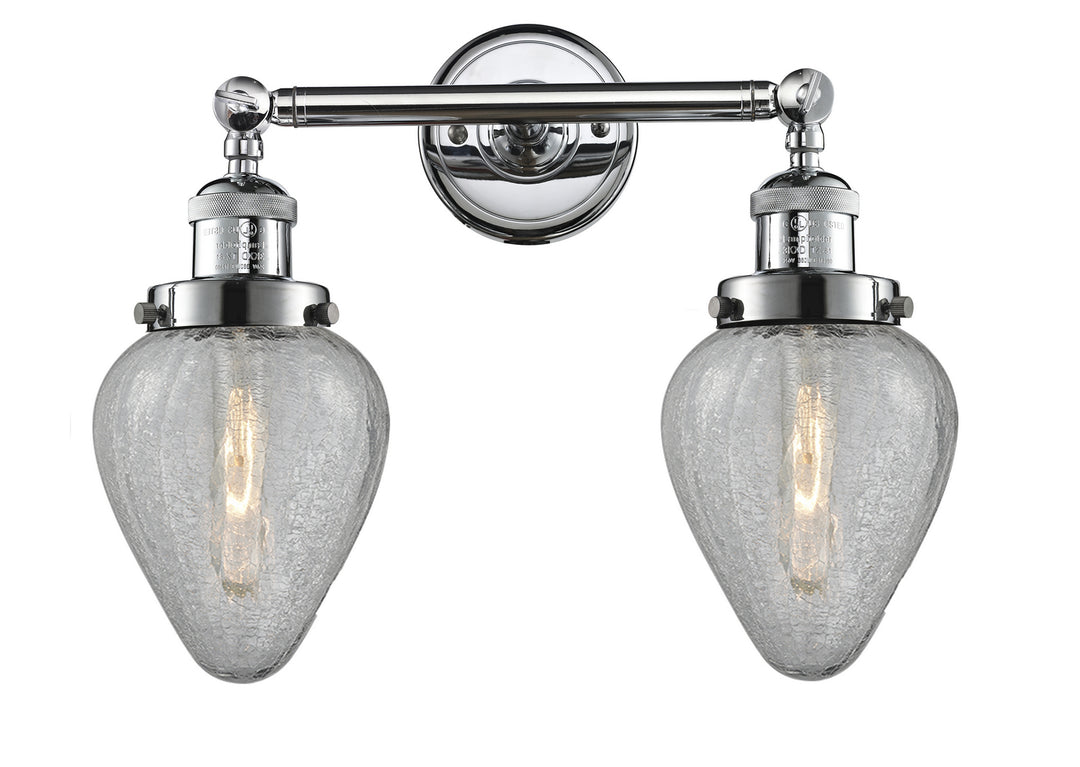 Innovations Franklin Restoration 208-PC-G165 Bath Vanity Light 17 in. wide - Polished Chrome