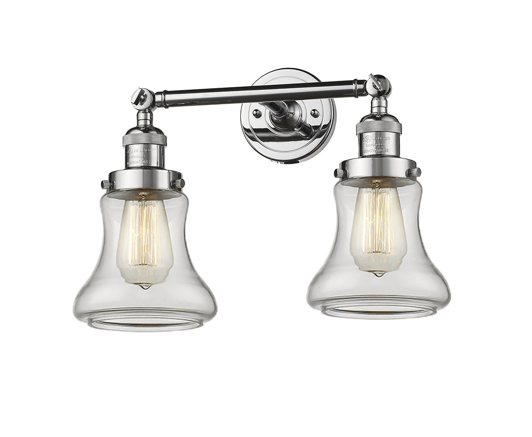 Innovations Franklin Restoration 208-PC-G192 Bath Vanity Light 17 in. wide - Polished Chrome