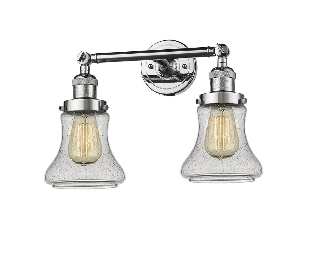 Innovations Franklin Restoration 208-PC-G194 Bath Vanity Light 17 in. wide - Polished Chrome