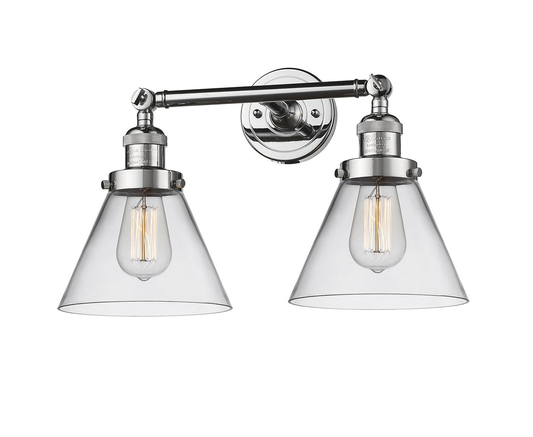 Innovations Franklin Restoration 208-PC-G42 Bath Vanity Light 18 in. wide - Polished Chrome