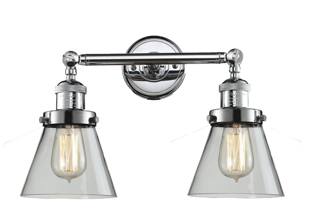 Innovations Franklin Restoration 208-PC-G62 Bath Vanity Light 16 in. wide - Polished Chrome