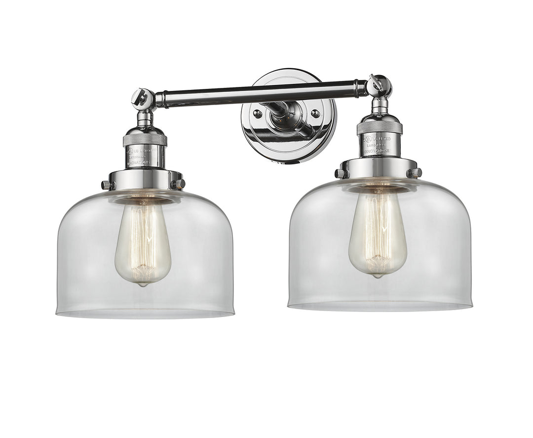 Innovations Franklin Restoration 208-PC-G72 Bath Vanity Light 19 in. wide - Polished Chrome