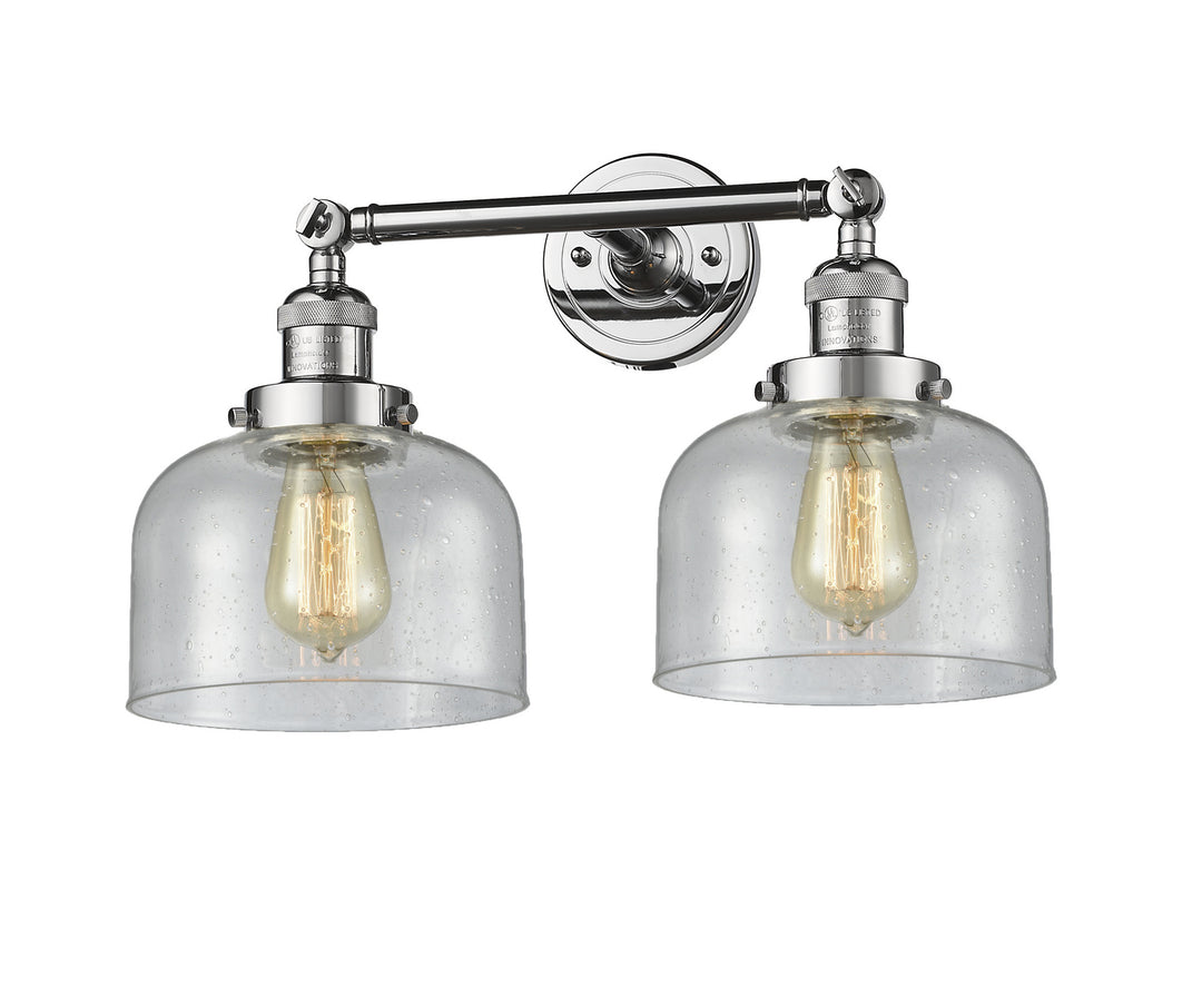 Innovations Franklin Restoration 208-PC-G74 Bath Vanity Light 19 in. wide - Polished Chrome