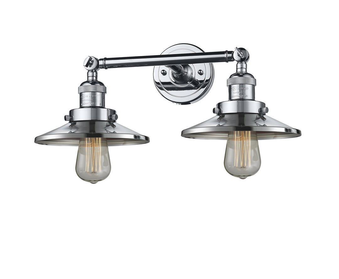 Innovations Franklin Restoration 208-PC-M7 Bath Vanity Light 18 in. wide - Polished Chrome