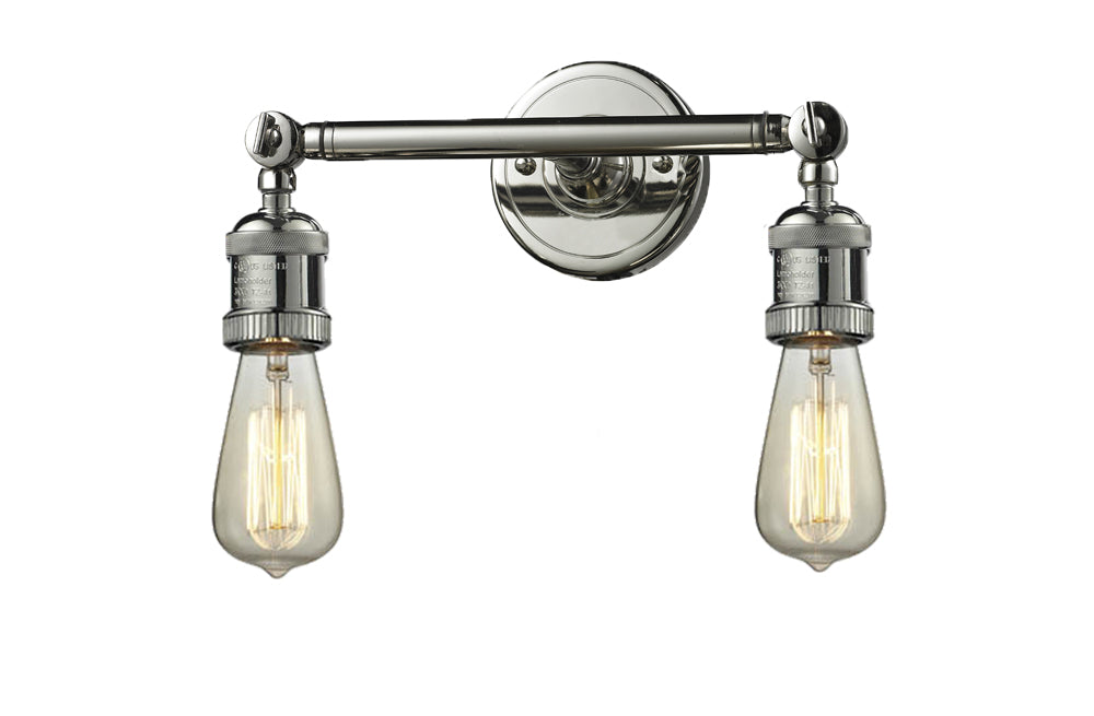 Innovations Franklin Restoration 208-PN Bath Vanity Light 11 in. wide - Polished Nickel