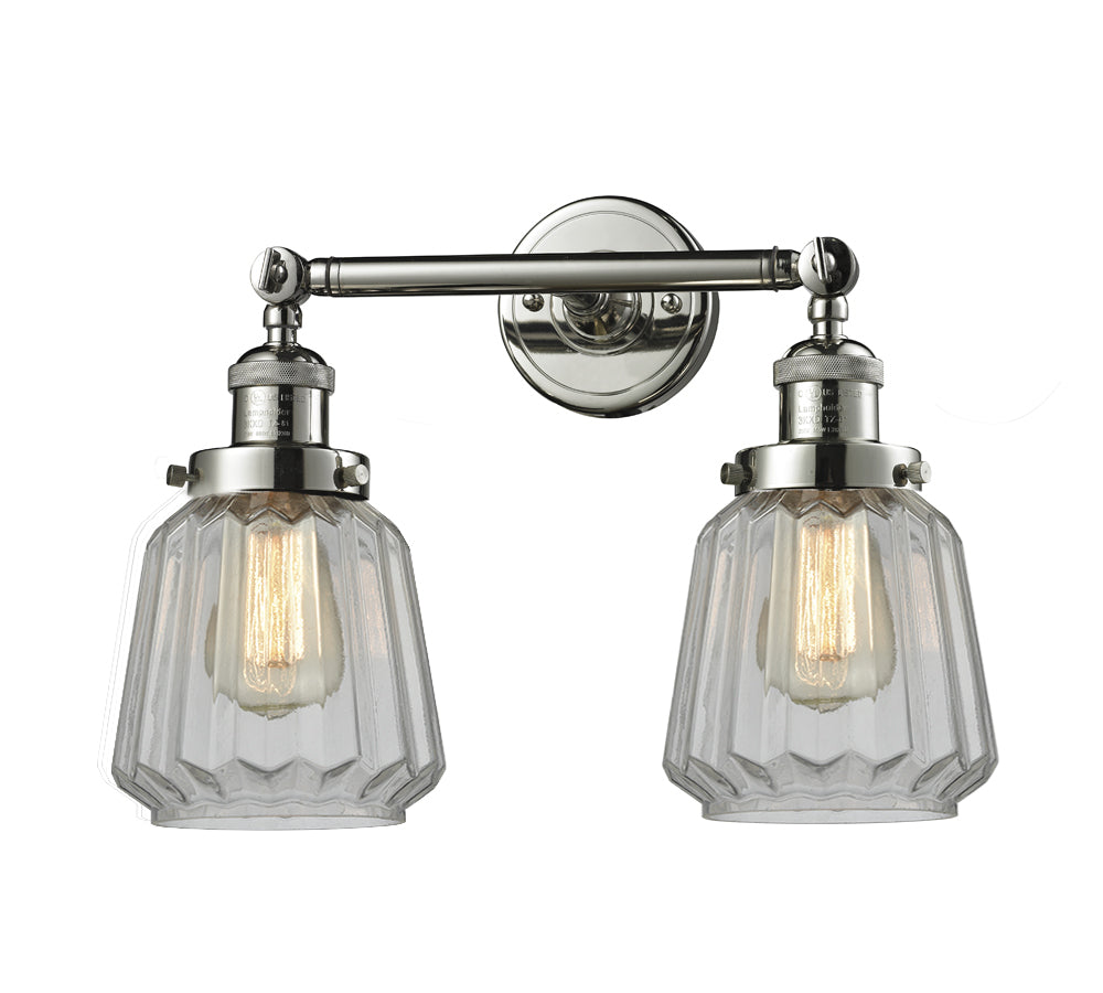 Innovations Franklin Restoration 208-PN-G142 Bath Vanity Light 16 in. wide - Polished Nickel