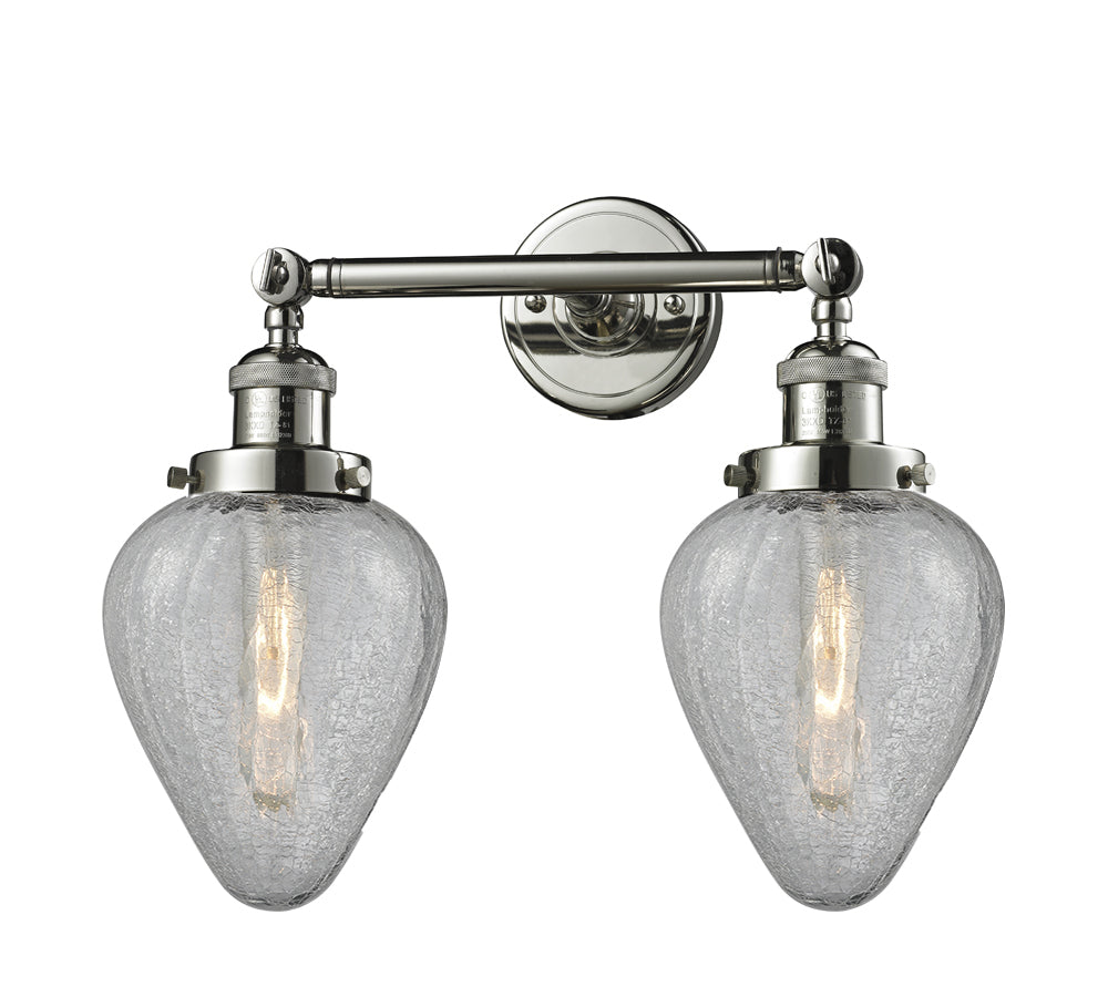 Innovations Franklin Restoration 208-PN-G165 Bath Vanity Light 17 in. wide - Polished Nickel