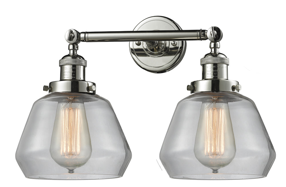Innovations Franklin Restoration 208-PN-G172 Bath Vanity Light 17 in. wide - Polished Nickel