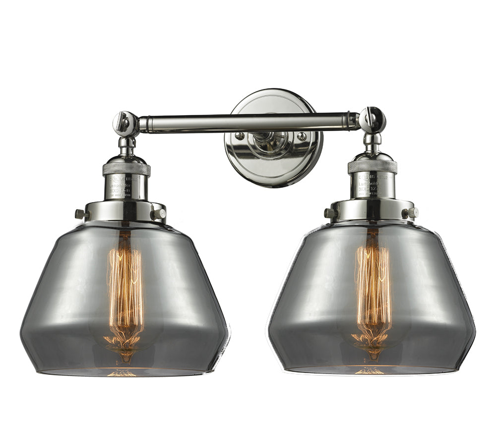 Innovations Franklin Restoration 208-PN-G173 Bath Vanity Light 17 in. wide - Polished Nickel