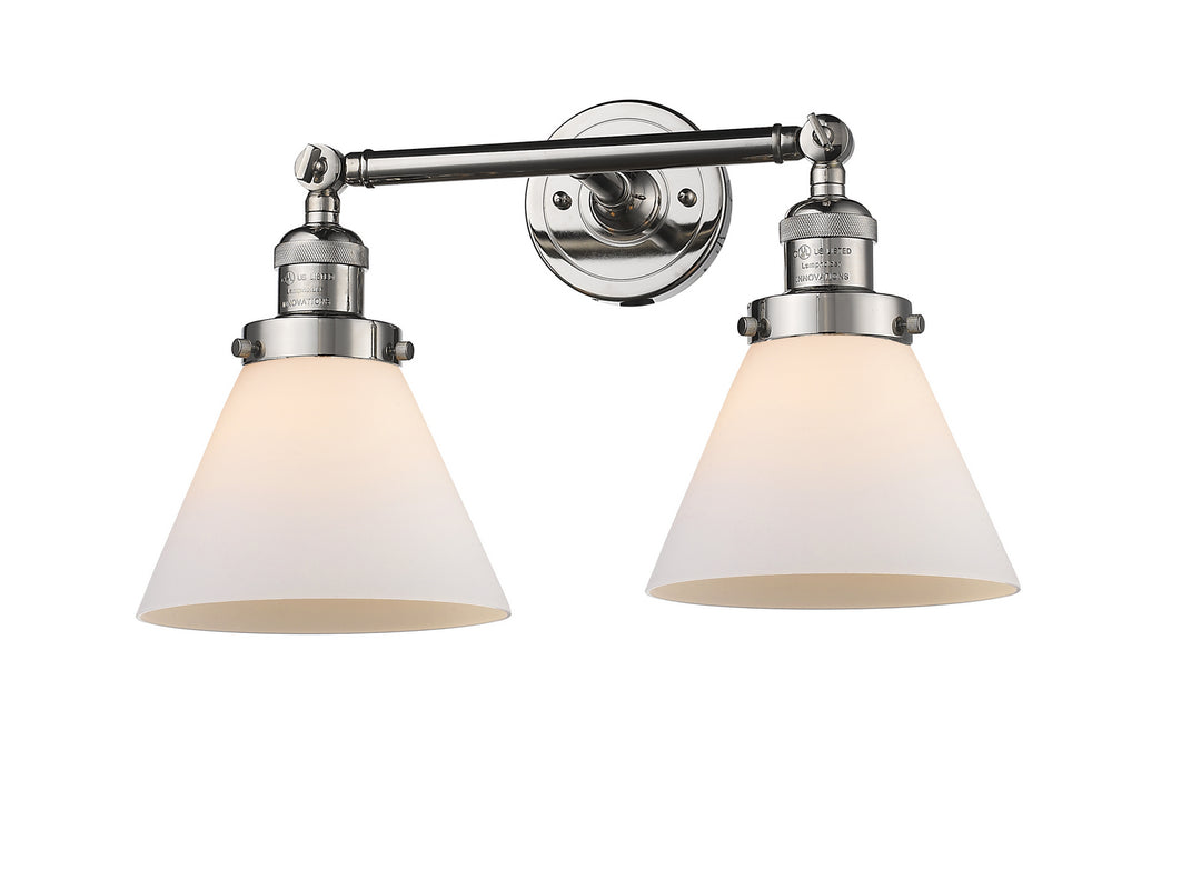Innovations Franklin Restoration 208-PN-G41 Bath Vanity Light 18 in. wide - Polished Nickel