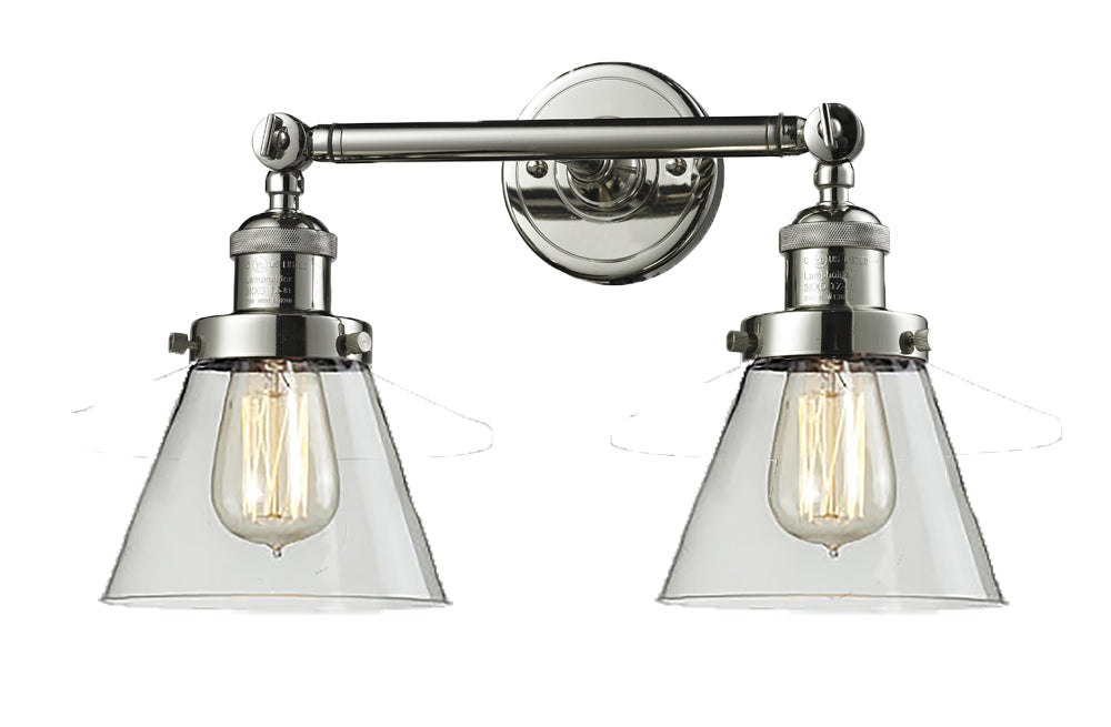 Innovations Franklin Restoration 208-PN-G62 Bath Vanity Light 16 in. wide - Polished Nickel
