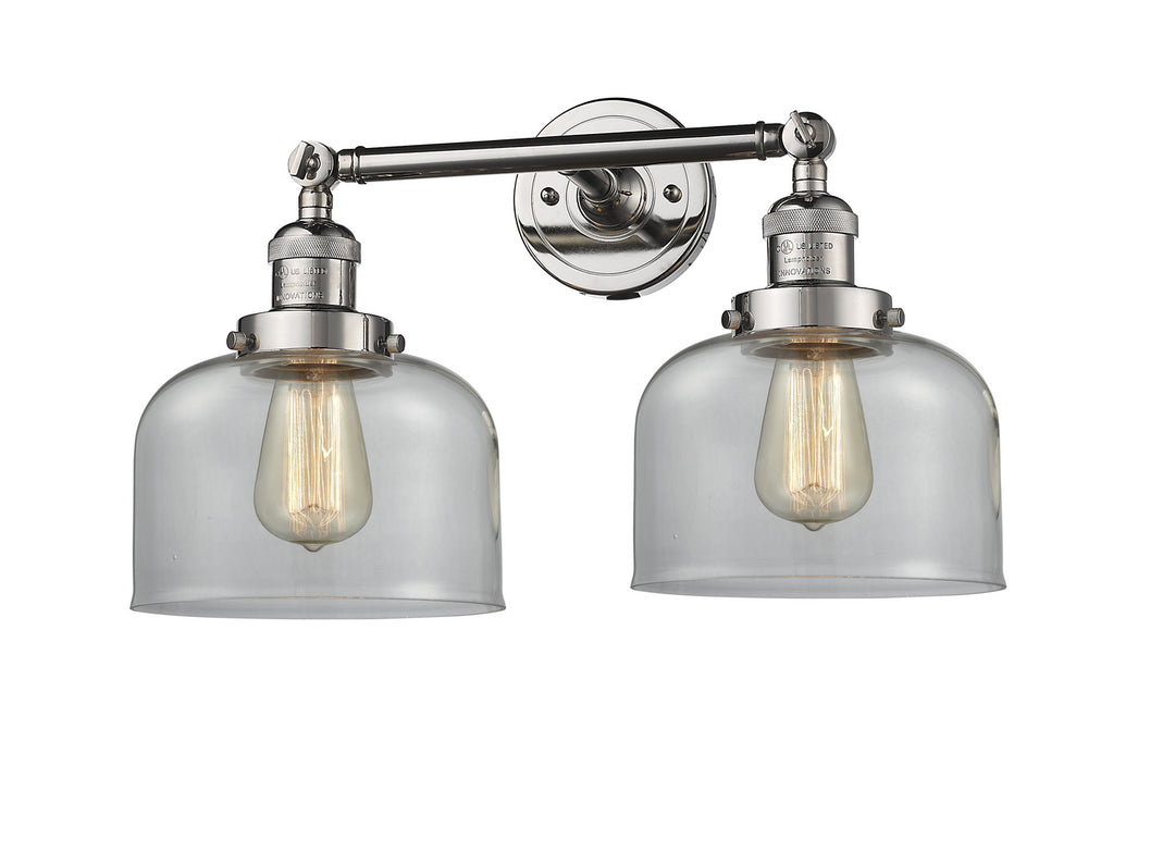 Innovations Franklin Restoration 208-PN-G72 Bath Vanity Light 19 in. wide - Polished Nickel