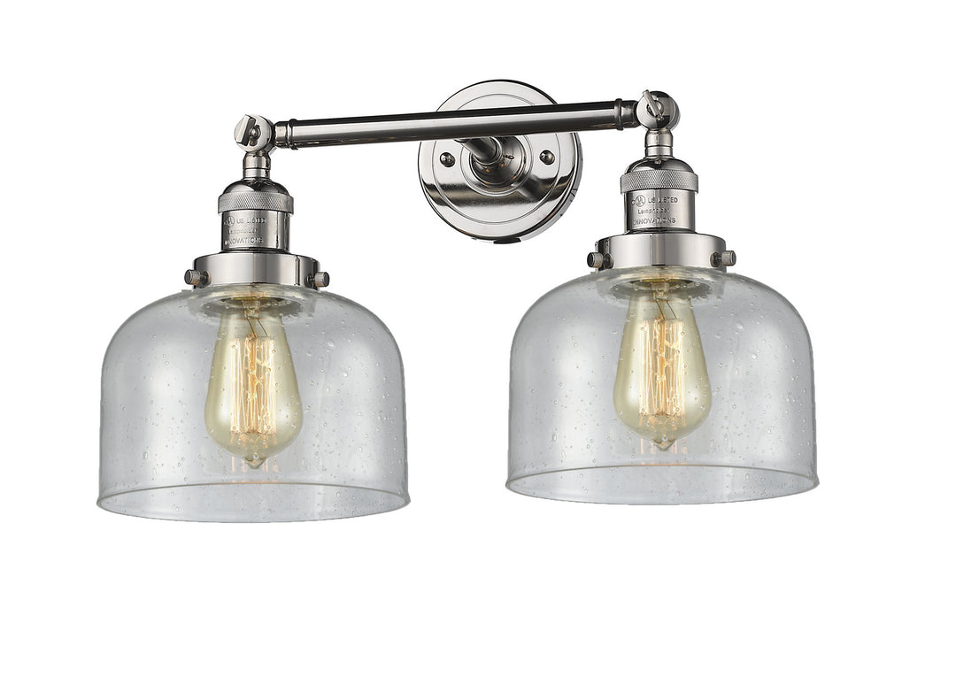 Innovations Franklin Restoration 208-PN-G74 Bath Vanity Light 19 in. wide - Polished Nickel