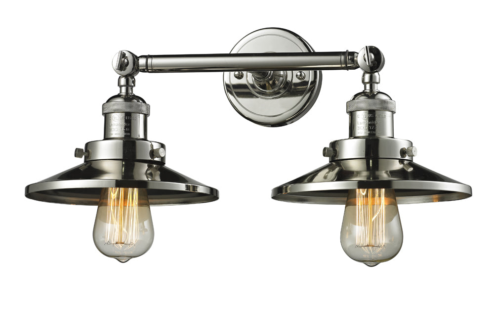 Innovations Franklin Restoration 208-PN-M1 Bath Vanity Light 18 in. wide - Polished Nickel