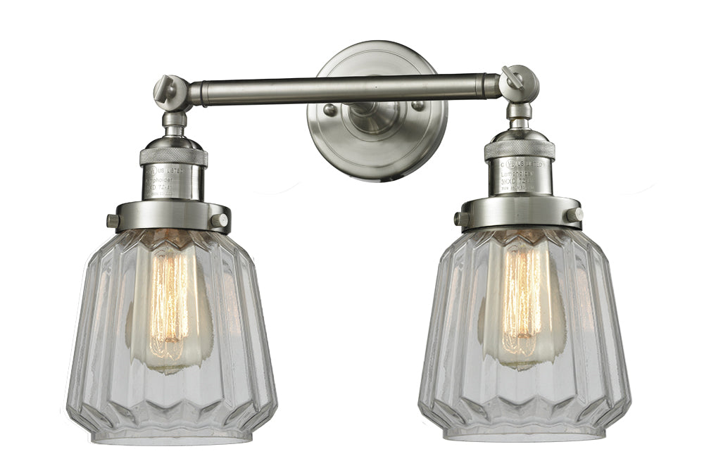 Innovations Franklin Restoration 208-SN-G142 Bath Vanity Light 16 in. wide - Brushed Satin Nickel