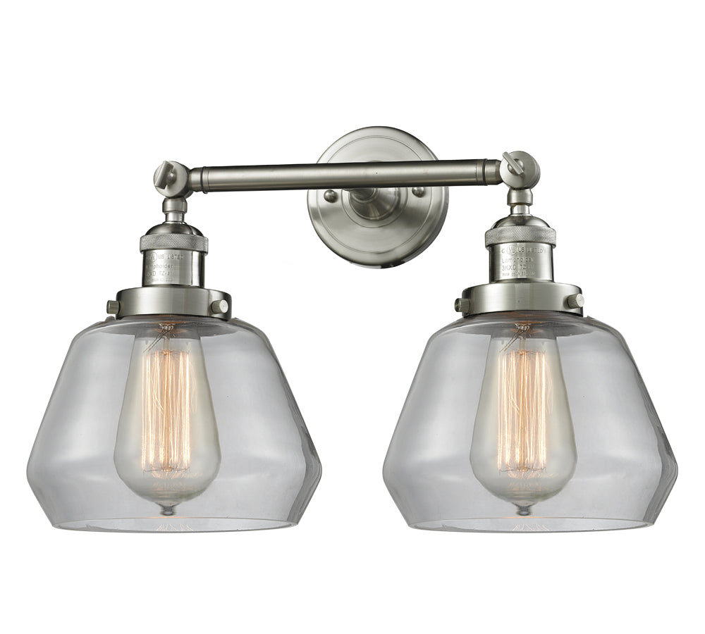 Innovations Franklin Restoration 208-SN-G172 Bath Vanity Light 17 in. wide - Brushed Satin Nickel
