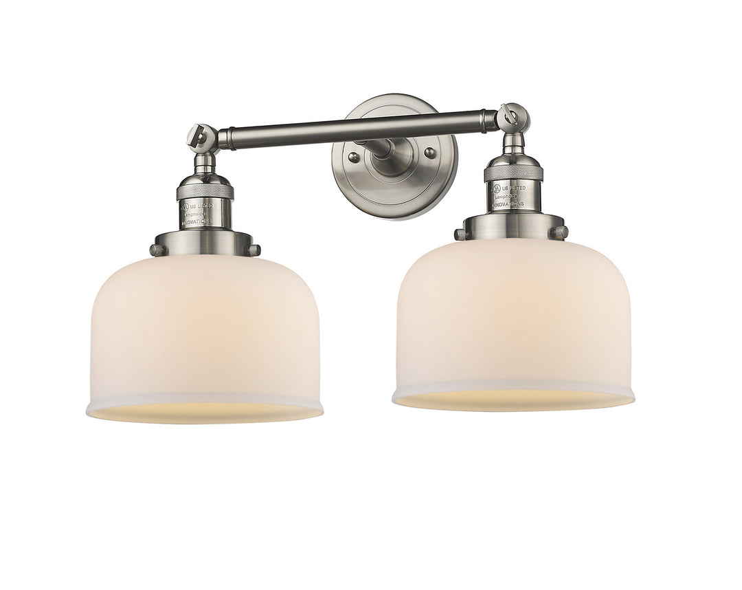 Innovations Franklin Restoration 208-SN-G71 Bath Vanity Light 19 in. wide - Brushed Satin Nickel